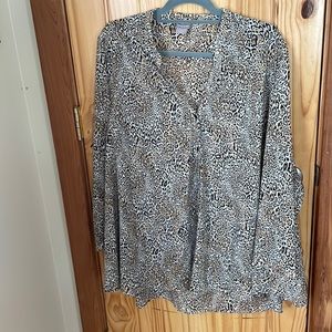Chico’s leopard print blouse size 2.